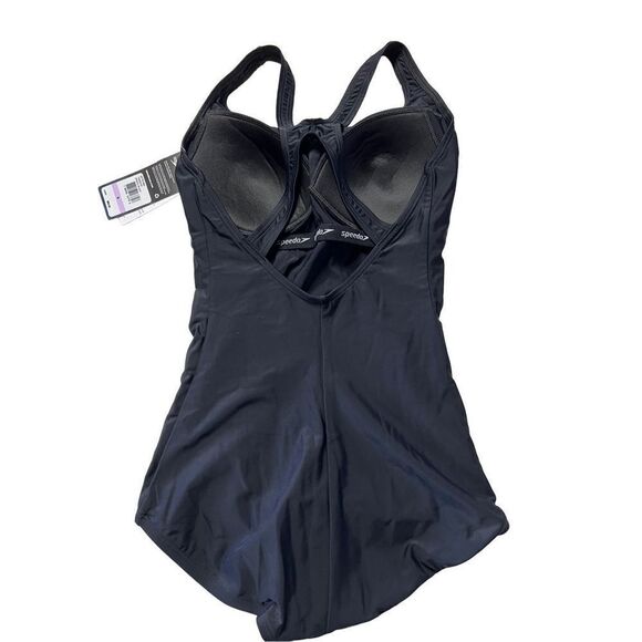 Speedo Women's One Piece UPF 50 Protect Conservative Swimwear In Black Size 6 - Picture 3 of 8